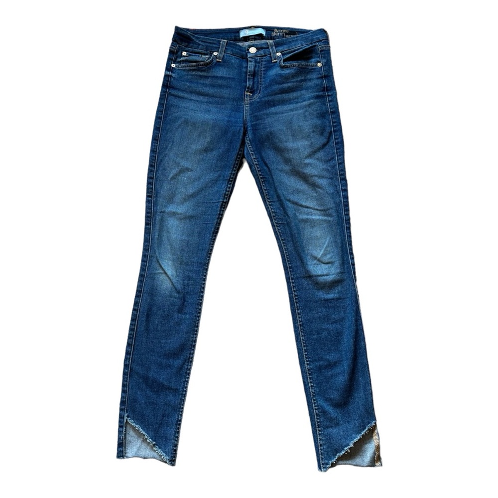 7 For All Mankind b(air) The Ankle Skinny Asymmetrical Ankles Jeans Size 26